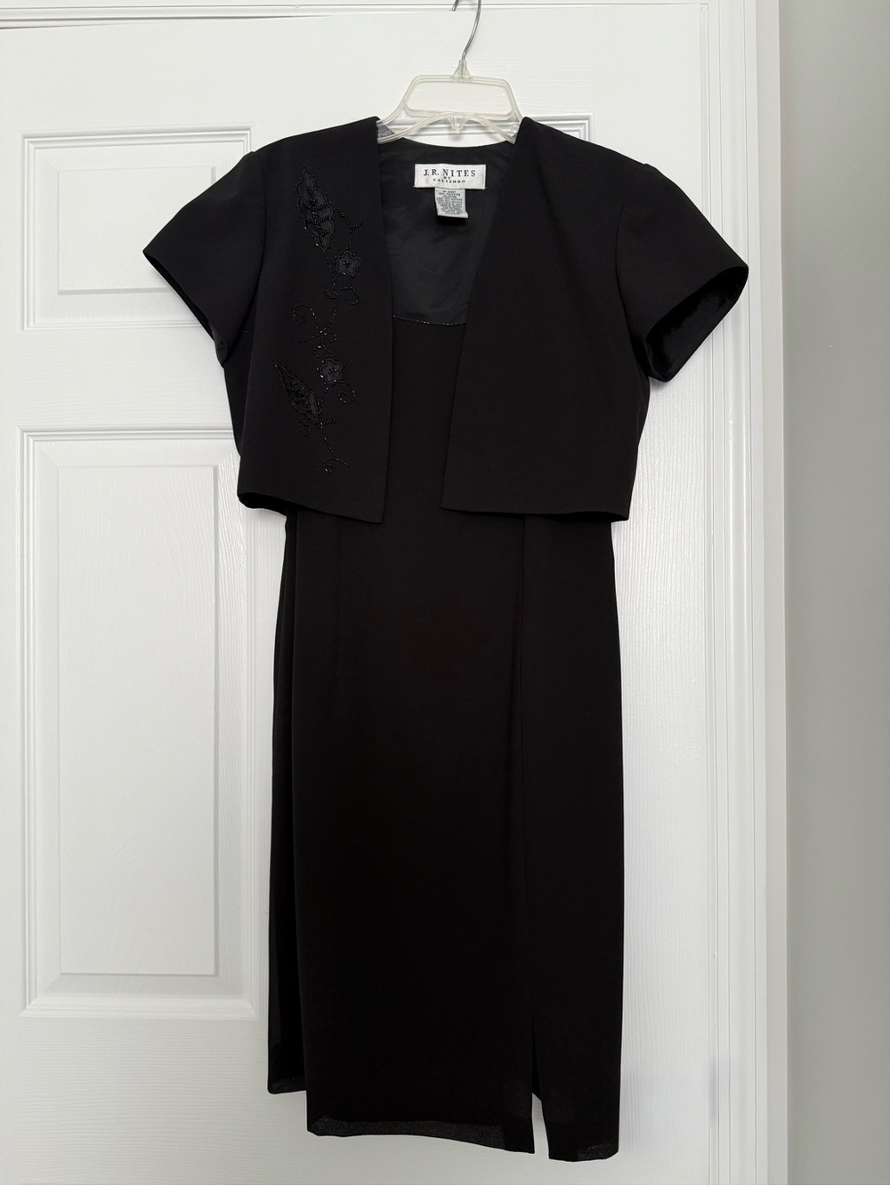 Black Sleeveless Dress with Bolero Jacket